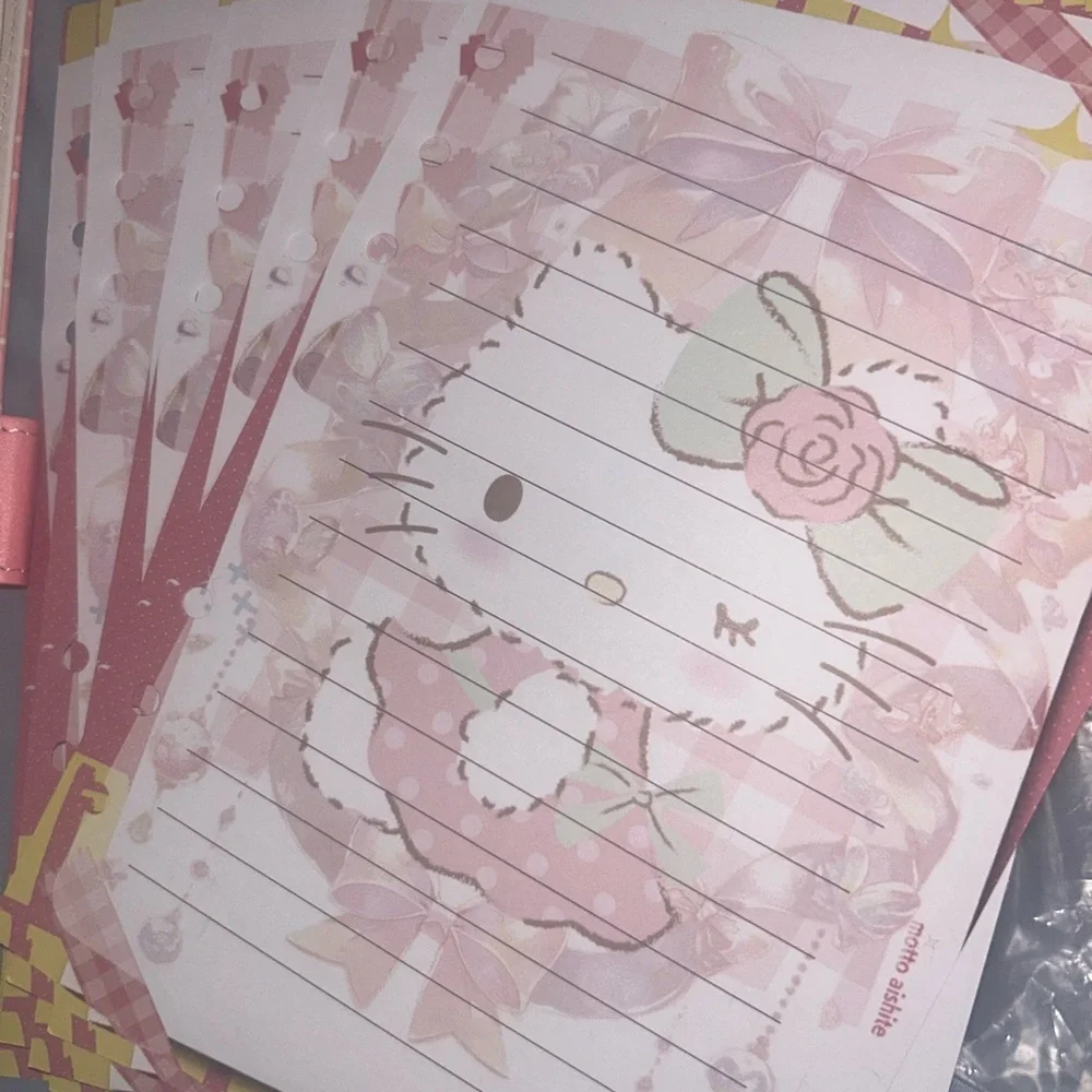 New Hello Kitty Pink Stationery: Binder/paper/Mousepad